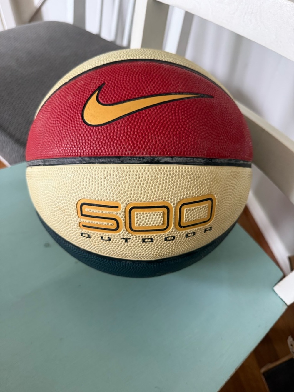 Nike 500 Basketball Ball Size 7 29.5" Red, Blue, Gold And Pre-loved White